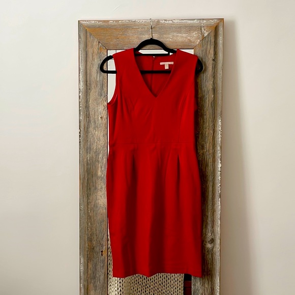 Banana Republic size 8 red sleeveless dress - Picture 1 of 5